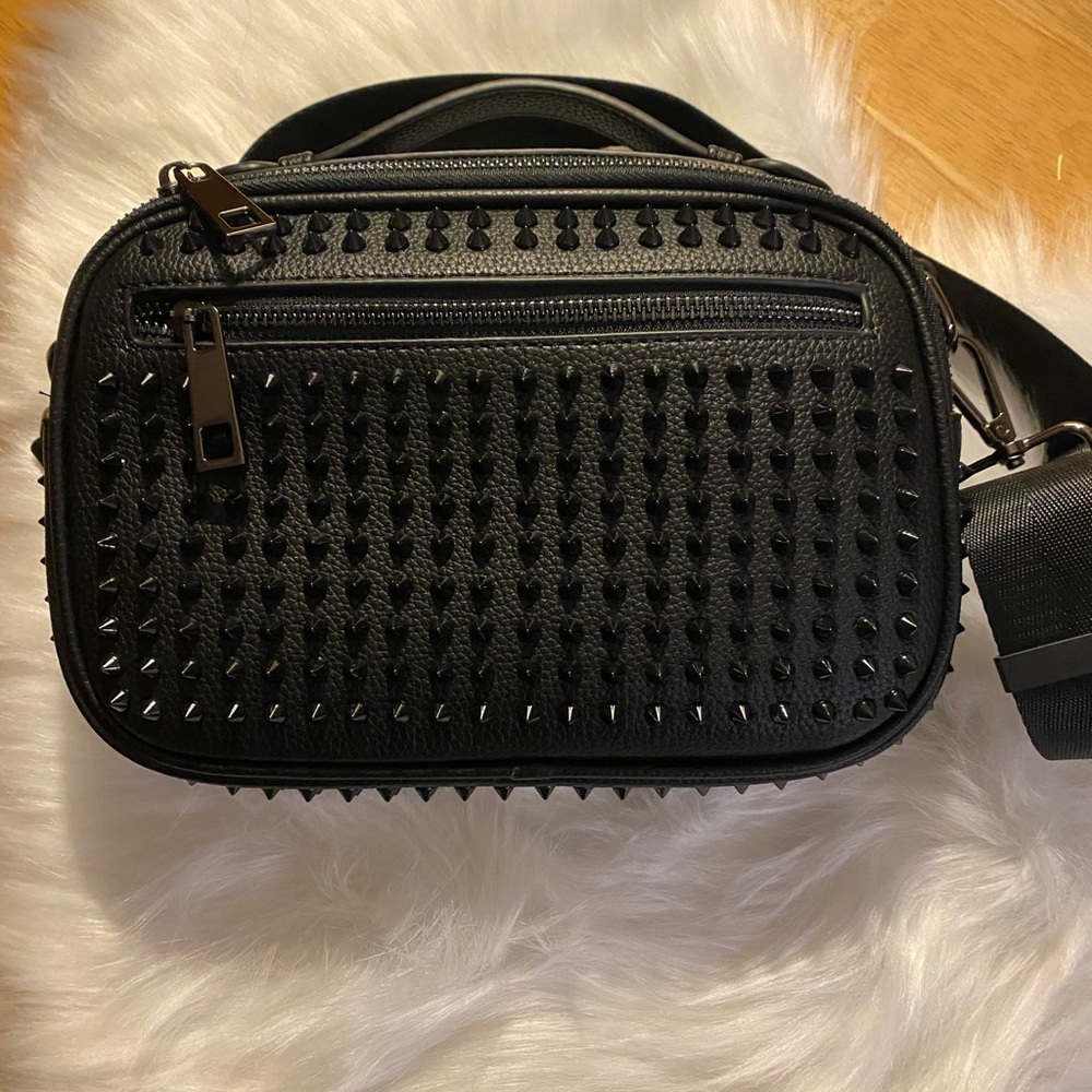 Black Spike Shoulder Bag